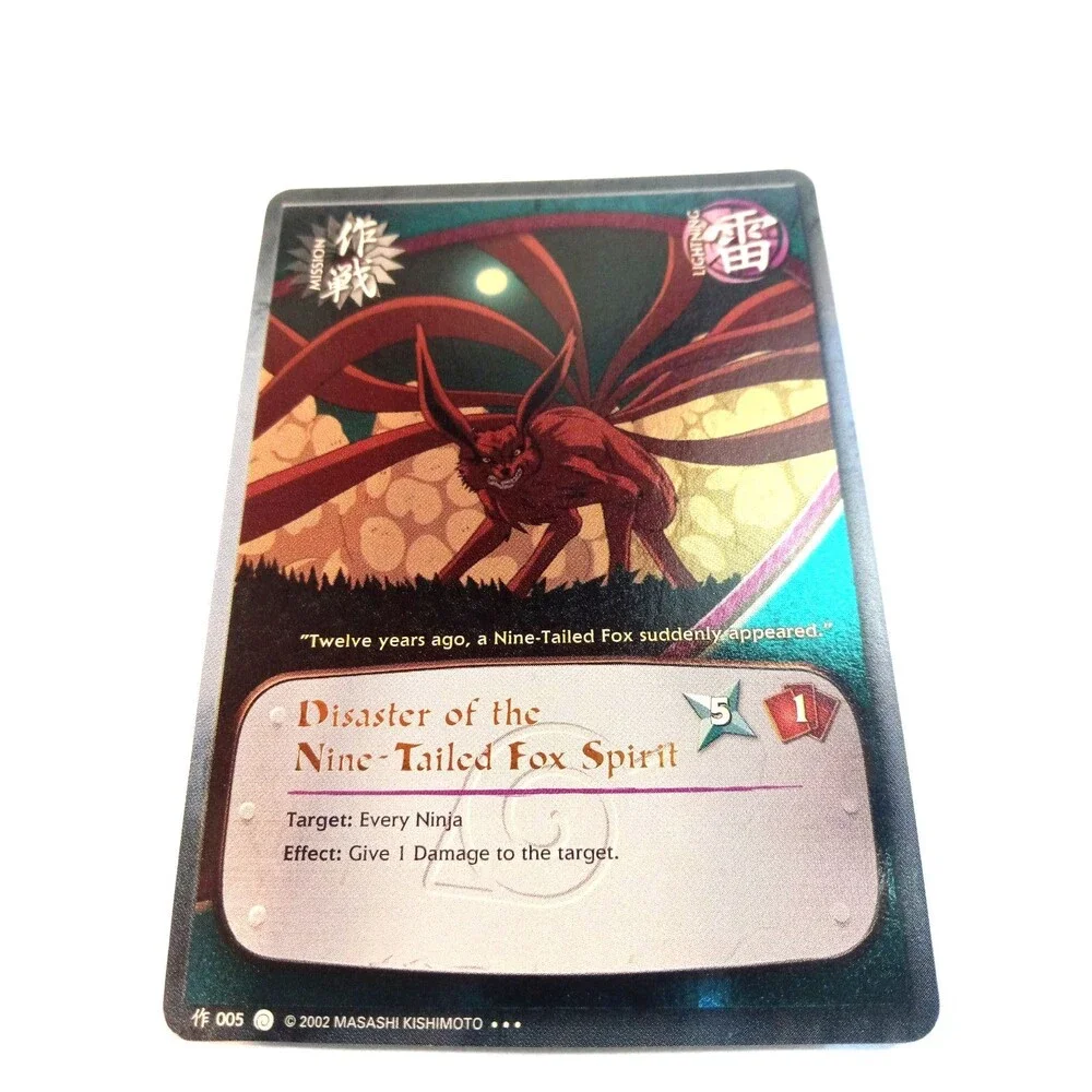 Naruto Ccg Disaster Of The Nine-tailed Fox Spirit N-005 Super Rare Bandai...